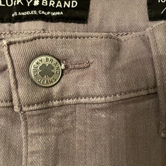 Lucky Brand Jeans - size 10/30 - skinny fit - gray with metallic silver - Picture 7 of 9